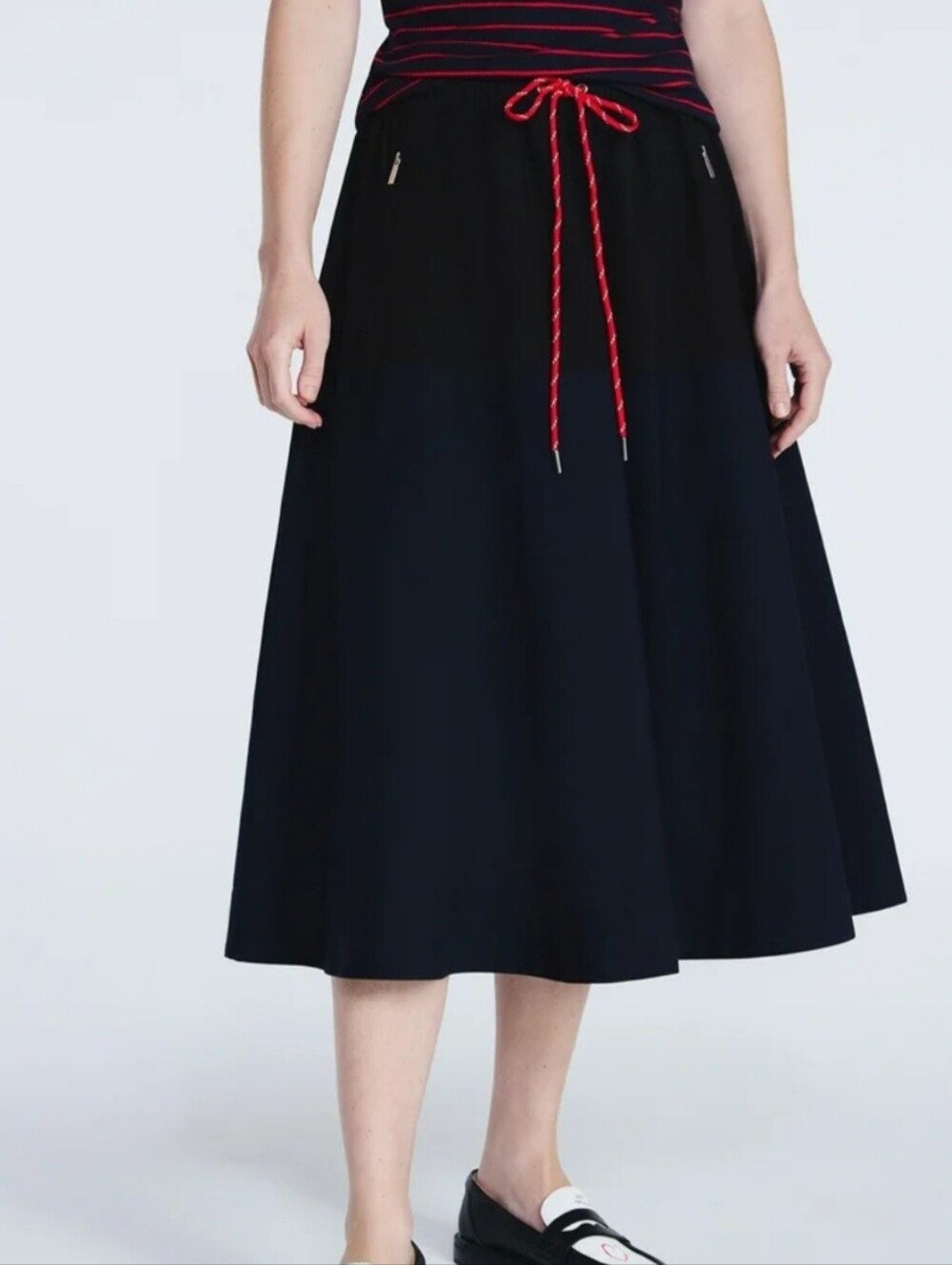 NWT Free Assembly Sz L Tech Midi Skirt